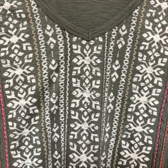 SONOMA WOMANS 100% COTTON OLIVE V-NECK PULLOVER. SZ. 1X - Picture 3 of 4